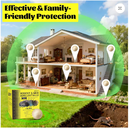 Rodent & Mice Repellent Balls for Longer Lasting Scent- Pack of 10