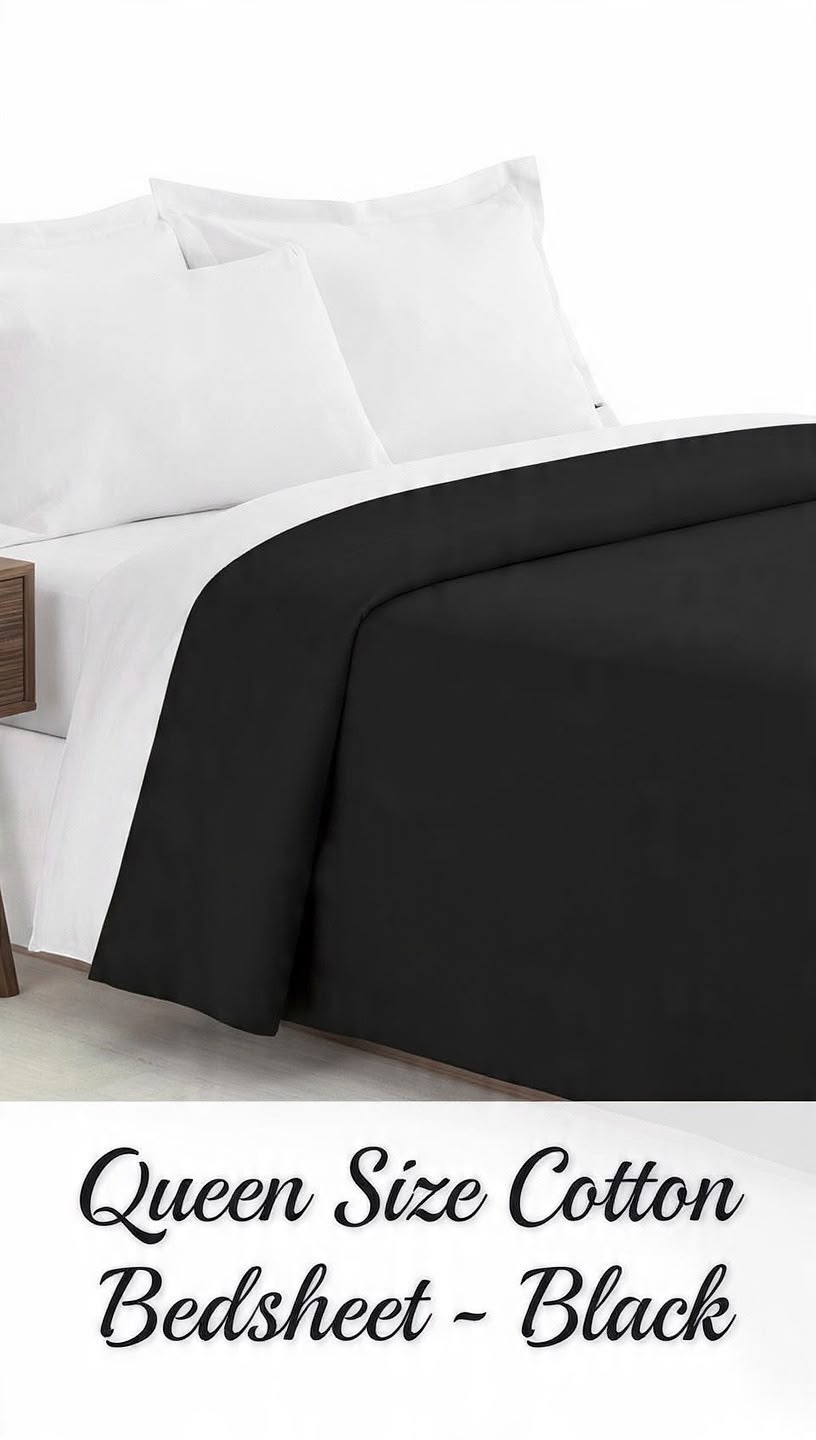 Cotton Bed Sheet Set (Queen)