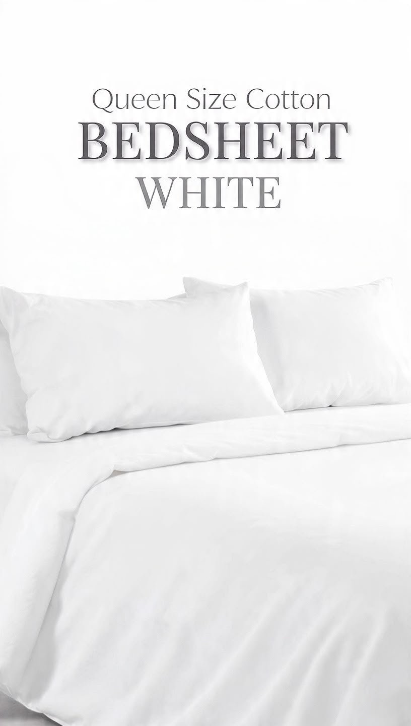 Cotton Bed Sheet Set (Queen)
