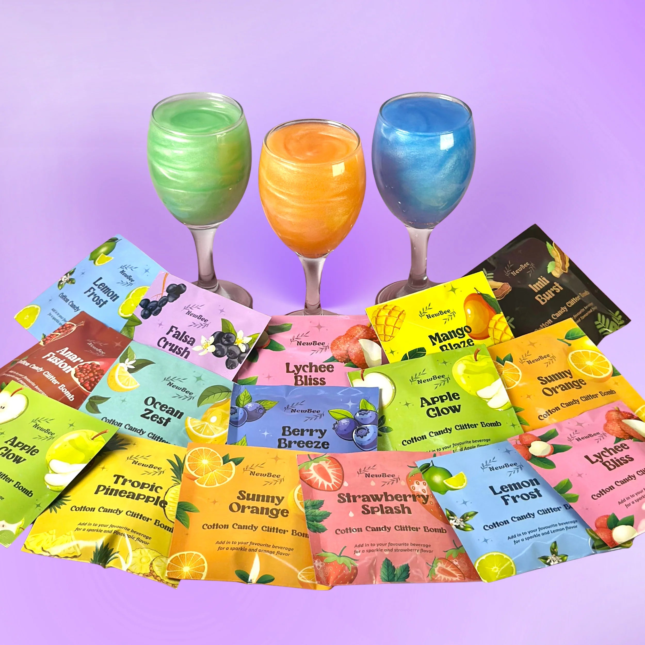 Cotton Candy Glitter Bombs Pack of 16