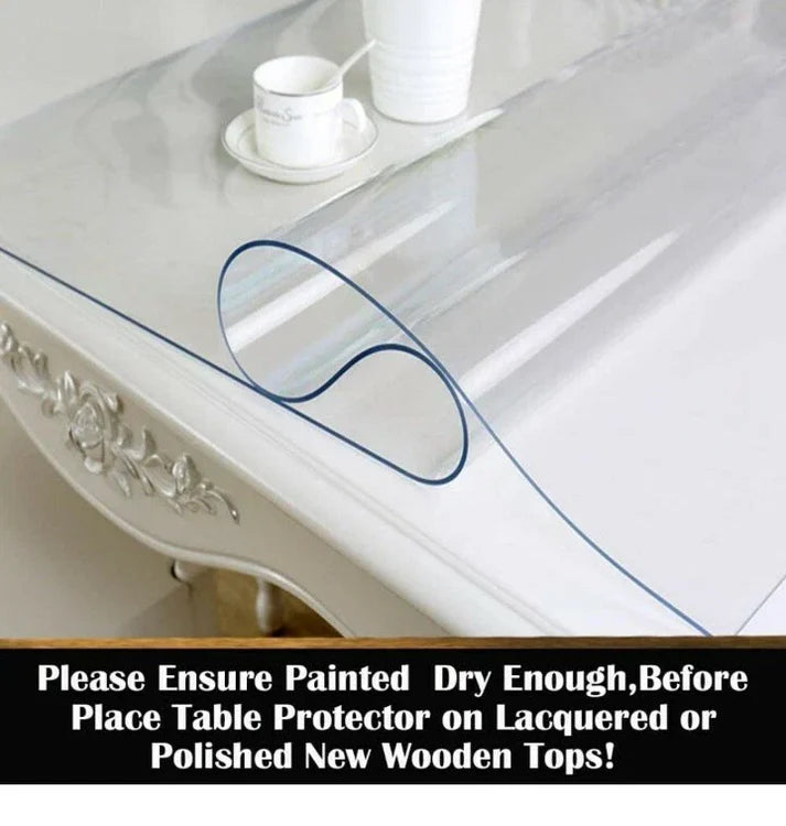Waterproof Transparent Soft Plastic PVC Sheet 40 mm Tablecloth 5x5 Feet